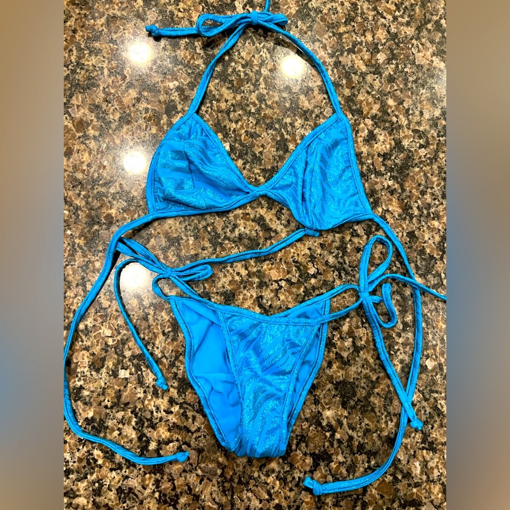 Blue Festival Bikini Set